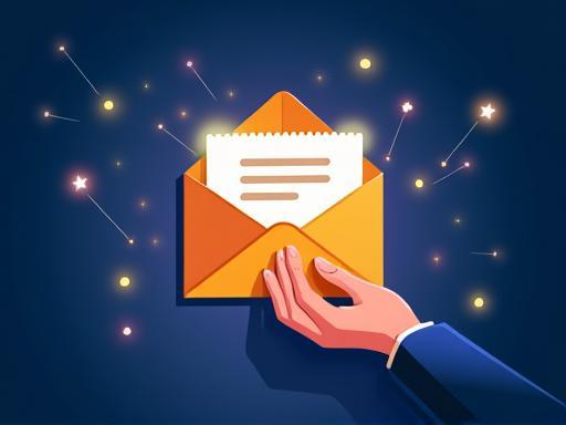 ニュースレターを受け取る様子のイラスト